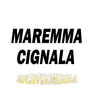 Maremma cignala - Adesivo Prespaziato